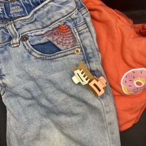 Cat and Jack, Old Navy paired together with added accessories.